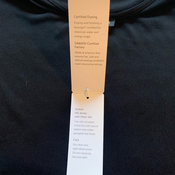 Eileen Fisher Stretch Silk Jersey with Sheer Silk Top NWT - Picture 6 of 7